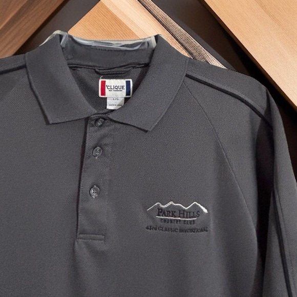 Clique Men’s Large Gray Golf Polo Shirt | Park Hills Country Club 43rd Classic. - Picture 4 of 4